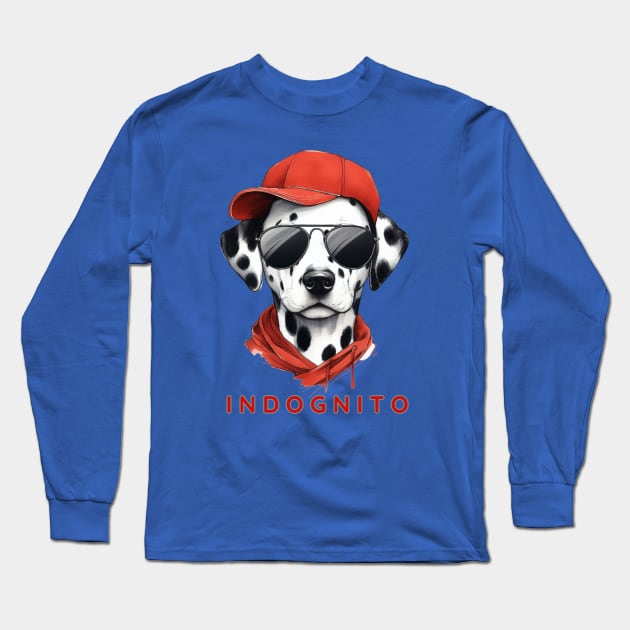 Dalmation Indognito Long Sleeve T-Shirt by ZogDog Pro